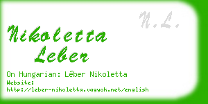 nikoletta leber business card